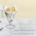 Miniatyrbilde 3 av 5: 4 stk. pommes frites stativ kjeglekurv fritesholder med dippskåler kjegle snacks stekt kylling display stativ mathyller bolle
