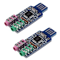 Miniatyrbillede 2 af 5: 2 stk. Cm108 Usb Lydmodul Driver Til Bærbar Computer