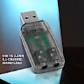 Pikkukuva 2 / 5: USB - 3,5 mm:n mikrofonikuulokeliitäntä Stereo Kuulokemikrofoni 3D-äänikortti Audioadapteri PC:lle