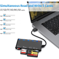 Miniatyrbilde 5 av 5: Kortleser Usb 3.0, 7 i 1 Minnekortleser Sd-kort Solt Alt i ett Kortleser