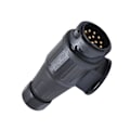 Miniatyrbillede 2 af 4: 1 stk. 12V anhænger stik plastik vandtæt anhænger 13 polet ledningsføring stik elektrisk stik adapter
