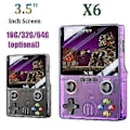 Miniatyrbillede 2 af 5: X6 Retro Spillekonsol 3,5 tommer IPS Skærm Bærbar Håndholdt Spillekonsol Retro Arkade Understøtter 11 Emulatorer Børnegaver 32G B
