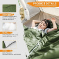Miniatyrbilde 2 av 3: Kompakt sovepose Festbar dobbel sovepose Ultralett sovepose Voksen barn sovepose Ekstrem kulde Camping Trekking Army Green