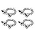 Miniatyrbillede 1 af 4: 4 stk. 304 Rustfrit Stål Sjækel Skrue Pin D Ring Bueform Anker Belastningsklemme Udskiftning M5