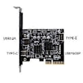 Miniatyrbillede 3 af 5: 2-Port PCI-E X4 Riser-kort PCIe til USB3.2 Gen 2 Adapter Riser Add-on-kort