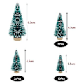 Miniatyrbilde 2 av 4: 50 stk. Miniatyr Kunstig Juletre Små Snøfrosttrær Furu