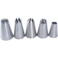 Miniatyrbilde 3 av 5: 5 store kakepynt munnstykker, glasur tips for sprøyteposer, for kake og cupcake dekorering-Fei Yu