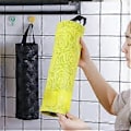 Miniatyrbillede 2 af 5: Opbevaringsstativ til plastikposer, køkkenopbevaring af runde affaldsposer, diverse vægopbevaringsboks til køkken, gul