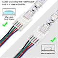 Miniatyrbillede 5 af 5: LED Lys Strip Stik 20 Vandtætte LED Adapter Stik Loddefri LED Lys Strip Stik 4 Pin 10mm