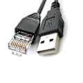 Pikkukuva 4 / 5: USB - RJ50 -konsolikaapeli muotoillulla vedonpoistolla, 1,8 m