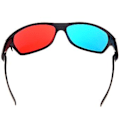 Pikkukuva 4 / 5: Punainen/Syaani Anaglyfi Yksinkertaiset 3D-lasit 3D-peli ( )