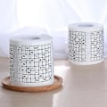 Pikkukuva 5 / 5: Puuselluloosamateriaali Uutuus Hauska Numero Sudoku Painettu Kylpy Hauska WC-paperi