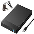 Miniatyrbild 1 av 5: USB 3.0 Mobil Hårddiskbox 3.5 Tum SATA Seriell Port USB3.0 Hårddiskbox Dator Notebook Portabel Hårddisk EU-kontakt