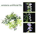 Miniatyrbillede 2 af 5: 2 stk. 2,1 m/stk. Kunstig Wisteria Ranke, Blomsterguirlande Wisteria Ranke til Udendørs Brug