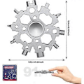 Miniatyrbild 2 av 5: Present till män, Snöflinga Multiverktyg med Fidget Spinner-funktion, Ficköverlevnadsutrustning