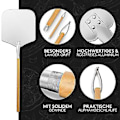 Miniatyrbilde 2 av 5: Pizza Pusher, Pizzaspade Laget av Rustfritt Aluminium (90cm) - Praktisk og Solid Gjenge, Pizzaløfter
