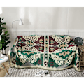 Pikkukuva 5 / 5: Sohvaviltti, sohvanheitto, sängynheitto, tuolinpäällinen, matkaviltti, koristeviltti, sohvanpäälliset pompomilla, retro etninen geometrinen kuvio 130 c
