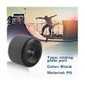 Miniatyrbillede 3 af 5: 4 stk. skateboardhjul elastisk PU slidstærk fleksibel holdbar 65x45 PU skateboardhjul sports sort