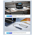 Miniatyrbild 5 av 5: M2 SSD-kabinett M.2 NVMe SATA SSD-kapslingsadapter 10 Gbps Typ-C Externt kabinett Max 8T Hårddiskkabinett