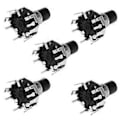 Miniatyrbillede 2 af 5: 5 stk. EC12D1524403 Bilnavigation CD Volume Encoder med Trykknap EC12 Rund Type 30 Positioner 15 Impulser