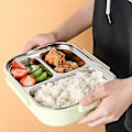 Miniatyrbilde 5 av 5: Matboks Bento For Barn Student Matbeholder Materiale Lekkasjesikker Firkantet Lunsjboks Med