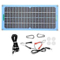 Miniatyrbillede 1 af 4: Fleksibelt solpanel kit fotovoltaisk modul bærbar oplader til RV camping vandreture 15W 18V