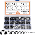 Miniatyrbild 1 av 5: 420 st E-clips, sortiment av låsringar, fjäderstål extern circlip E-clip ring för att säkra lagerkugghjul, 13 storlekar