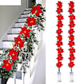 Miniatyrbild 5 av 5: 2m 10 LED Julstjärneblommor Dekorationer Girlang Ljusslinga Julgransprydnader Jul