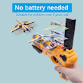 Miniatyrbild 3 av 5: Bubblig katapultflygplanleksak, barnskjutspel leksak, en-klick pop-up skumflygplan, med 4 glidflygplanlanseringar, kul intressant O