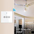 Miniatyrbild 5 av 5: Wifi Takfläkt S, /tuya App Fjärrhastighet, för Och Hem ()