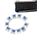 Miniatyrbild 2 av 5: 10 st Vattentäta Blå Brytare Mekanisk Tangentbordsbrytare 3-Pin Ersättning För Gateron Cherry MX