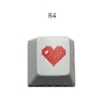 Miniatyrbild 4 av 5: Mekaniskt tangentbord Tangenttillbehör för tangent Red Pixel Heart Square Game PBT Söta Anpassade Cherry Profile ESC Tangenter