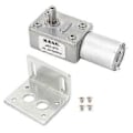 Pikkukuva 1 / 4: DC-vaihdemoottori, yksiakselinen CW CCW, itselukittuva kierukkavaihdemoottori jalustalla, etikettitulostimille, uuneille, 12 V, 160 RPM