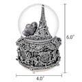 Pikkukuva 2 / 5: Pariisi Eiffel-torni lumipallo-soittorasia automaattisella lumisateella ja värikkäillä valoilla, 100mm 15cm korkea