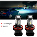 Pikkukuva 2 / 5: H8 H11 Led-polttimot Xtreme Super Bright 6000k 2 kpl H11 H8 12v-24v 80w Auton suurtehoiset sumuvalot Led-päiväajovalot H11 Led-sumuvalot