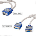 Miniatyrbild 4 av 5: VGA Splitter Kabel Monitor Adapter Förlängningsomvandlare Kopparpläterad Anslutning Videokabel PC Magnetisk Ring Dataöverföringskabel