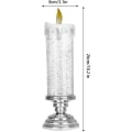 Miniatyrbilde 4 av 5: Flimrende flammefrie julelys - LED-lys til jul med USB-oppladbare fargeskiftende julelys, LED-vannkjerte til juledekor