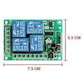 Pikkukuva 2 / 5: DC 12V 4CH 4-kanavainen langaton RF-kauko-ohjattava valokytkin radiovastaanotinmoduuli + lähetin autotallin oviin/lampulle