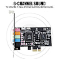 Miniatyrbilde 3 av 5: 5.1 Internt Lydkort for PC for Windows 8 3D Stereo PCI-e Lydkort CMI8738