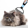 Miniatyrbilde 5 av 5: Pet Deshedding Børste 2 Sidet Deing Hund Kam Børste Rake Ging Verktøy Underpels Røyting H