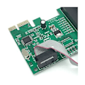 Miniatyrbillede 4 af 5: Ax99100 1p1s Rs232 Seriel Port Db25 25pin Pcie Riser Pci-e Extens Konverter