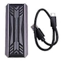 Miniatyrbilde 1 av 5: Dual Protocol SSD NVME M2 Harddisk Kabinett RGB Aluminium M.2 til USB3.1 Gen1 5Gbps Gen2 10Gbps Type C NGFF NVME Case