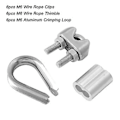 Miniatyrbilde 4 av 5: 18 stk M3 (1/8 tommer) Wire Rope Tilbehørssett, M3 Wire Rope Kabelklemme Mindre Stålfingerbøl C