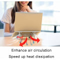 Miniatyrbild 4 av 5: Laptopställ för skrivbord, justerbar höjd, hopfällbar bärbar stativ för MacBook & bärbara datorer, stativ för säng med 7 nivåer vertikal höjd