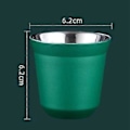 Miniatyrbild 2 av 5: 80 ml Dubbelväggig Rostfri Espresso Kopp Isolering för Kaffekopp Kapselformade Kaffemuggar, B