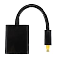 Miniatyrbillede 4 af 5: Digital Spdif Optisk Audio Splitter 2 Vejs Toslink Splitter Adapter 1 Indgang 2 Udgange Spdif Optisk
