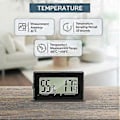 Miniatyrbillede 3 af 5: Mini Digital LCD Termometer Hygrometer Temperatur Fugtighedstester Termometer Bærbar Termo Hygrometer Indikator Til Kontor Køkken Humidorer Inkubator