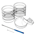 Miniatyrbillede 1 af 5: 60 mm glasdiameter, 10 stk. autoklaverbare laboratorieplader med en inokulationsløkke, autoklaverbare og genanvendelige