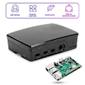 Miniatyrbild 5 av 5: ABS-fodral Kapslingsbox Svart Vit Passar Raspberry Pi 4B Skyddande Skalbox Svart