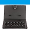 Miniatyrbilde 3 av 5: Universelt Trådløst Bluetooth Tastatur Flip Case Deksel med Stativ for IOS/Android Telefoner Svart